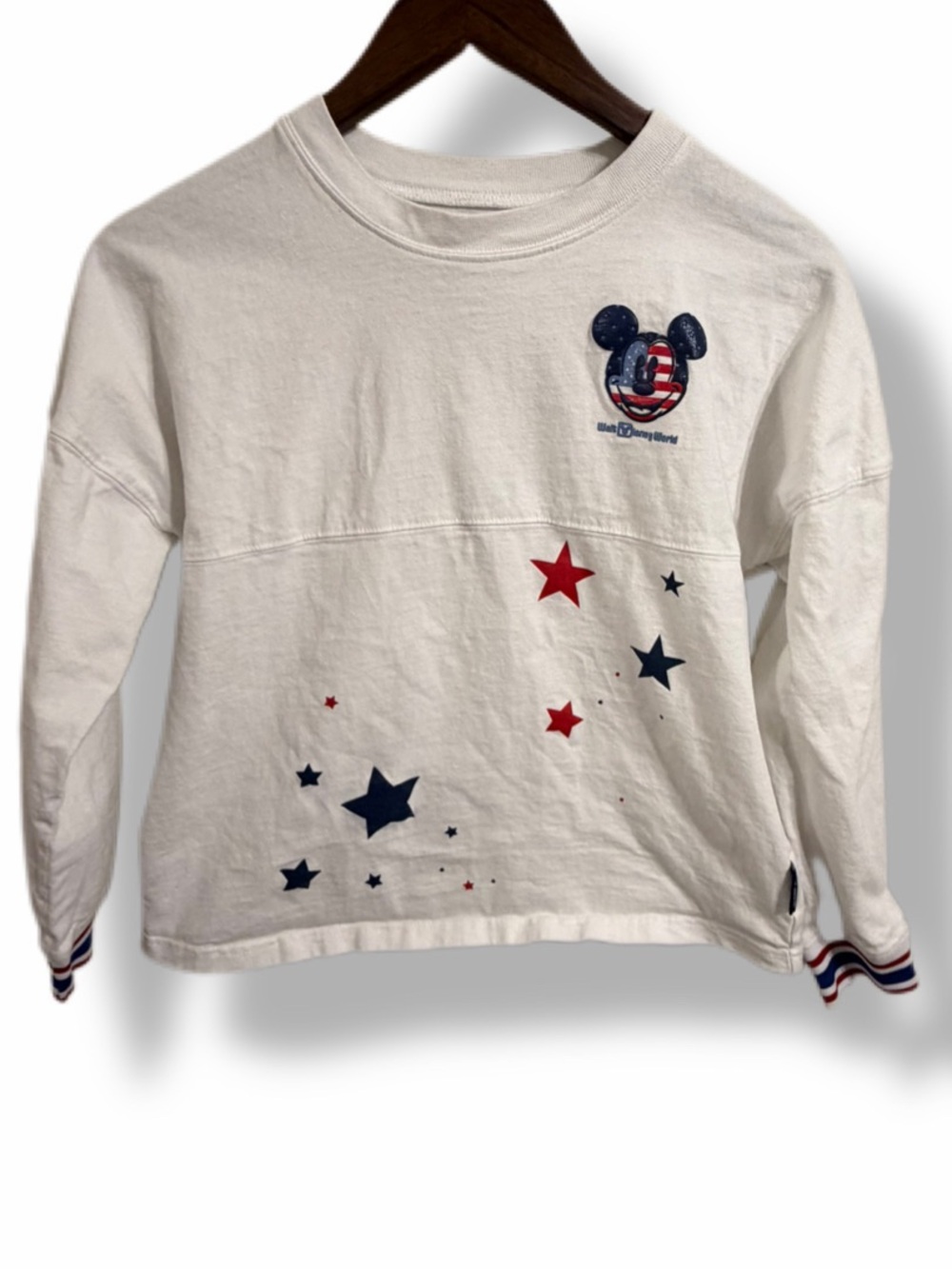 Walt Disney World Patriotic Mickey Spirit Jersey Youth XL Red White Blue